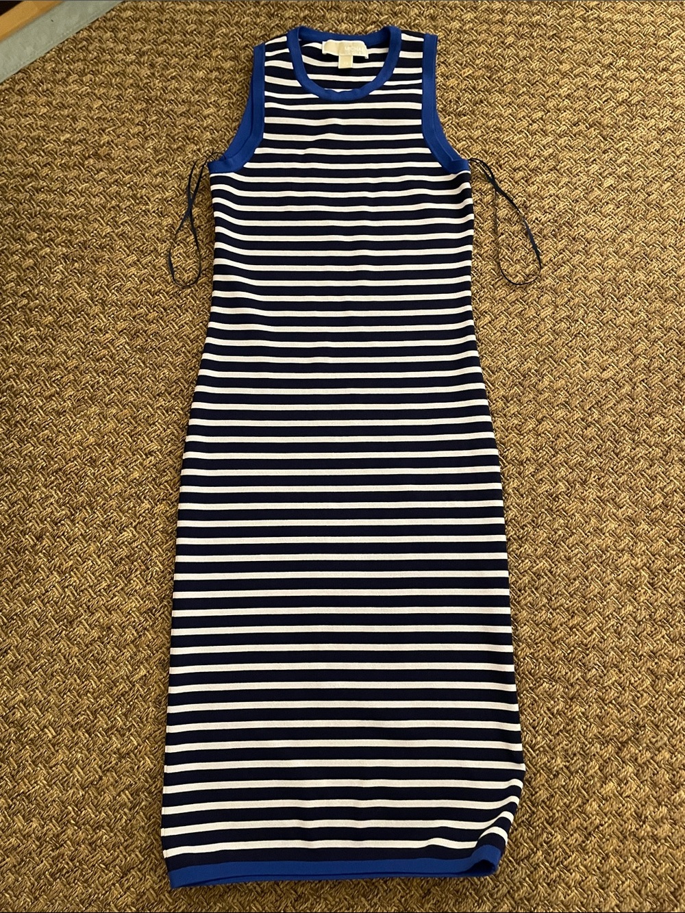 Michael Kors Striped Midi Dress in Blue & White Size XS Like New